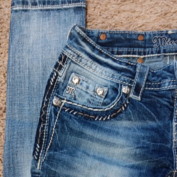 Miss Me Distressed Blue Skinny Jeans - Picture 3 of 6